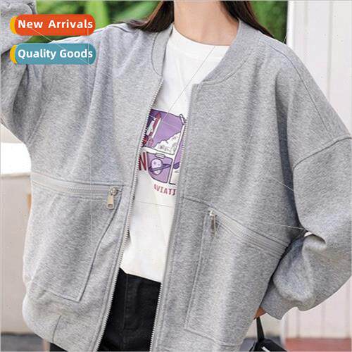 Cardigan baseball jacket jacket female fall 2023 new Korea