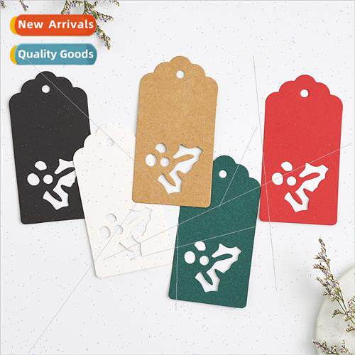 100pcs/set hollowed out Christmas fru flower head kraft hang