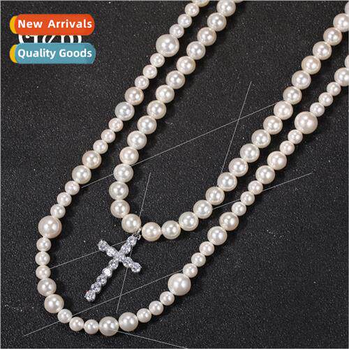 Europe Double Layer Pearl Necklace Set 8-10mm ze Mixed Beads