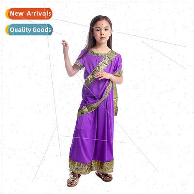 Charming Indian Girl Dress Up Kids Bollywood Princess Masque
