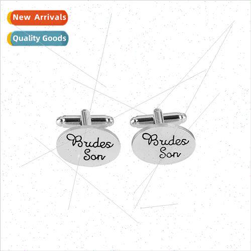 2018 new letters brides son men holiday wedding cufflinks