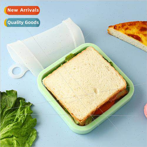 Sandwich Toast Bento Box Silicone Crisper Convenient Storage