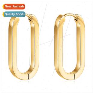 gold Korea steel fash ins tanium earrings shaped geometric