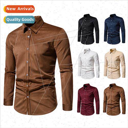 2023 Fall Men Jacquard Casual Long Sleeve Shirt A343