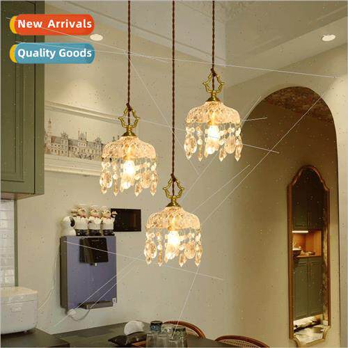 French brass simple glass crystal chandelier creative person
