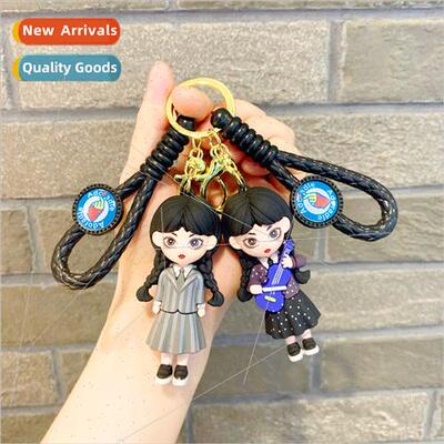 Bluey family keychain car charm cartoon small doll schoolbag