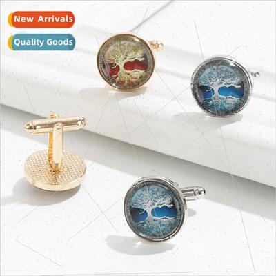 new design e life time gemstone men cufflinks shirt cufflink