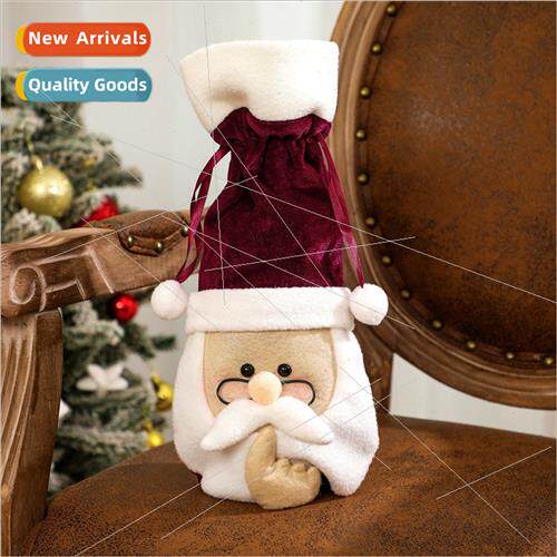 New Christmas Glasses Old Man Red Wine Bottle Bag Christmas