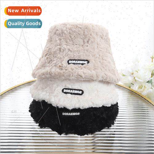 Hat female fall winter new imation plush fisherman hat show