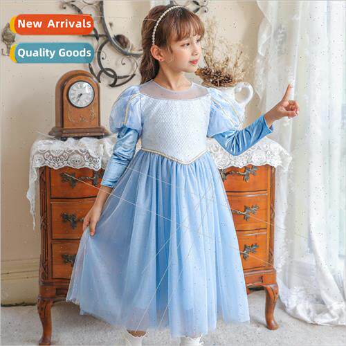Frozen Princess Elsa Dress Spring and Autumn Long Sleeve Mer