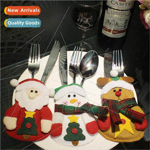 Christmas Knife Fork Bags Knife Fork Sleeves Christmas Decor