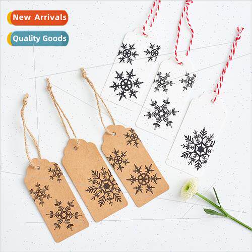 100pcs/set Christmas snowflake hangtag wave head flower head