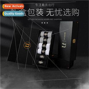 business solid color Mens wormwood boxed socks aromathe gift