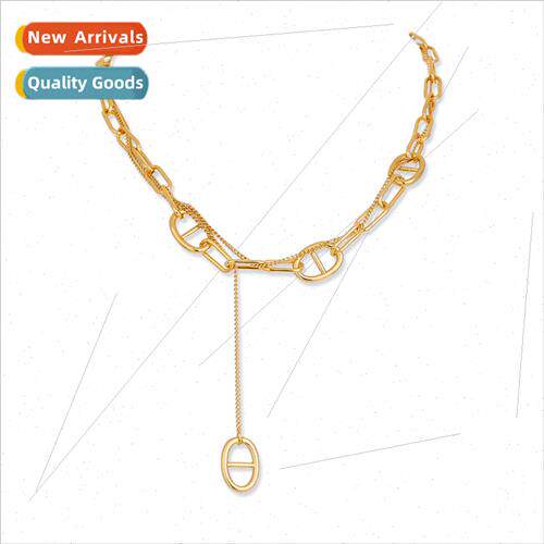 Korea gold waist chain day word alloy chain solid thick atmo