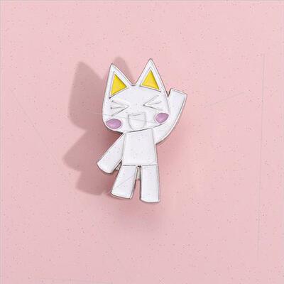 Cartoon new cute greeting cat alloy brooch cute whe kten mod