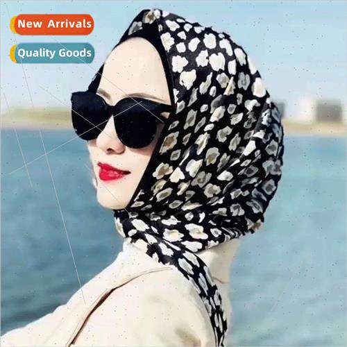 Spring summer silk scarf fashion head wrap hat multifunction