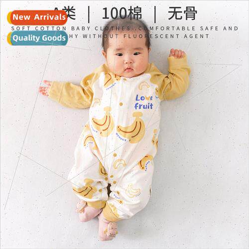Spring new baby onesie cotton long-sleeved newborn crawling