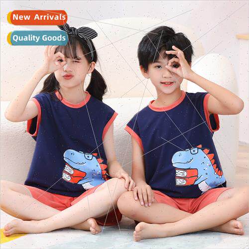 Summer Children Cotton Canvas Set Boys Casual Sportswear Gir