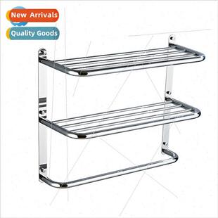 Tier Bath Bathroom Steel Kchen Three Rack Stainless Towel