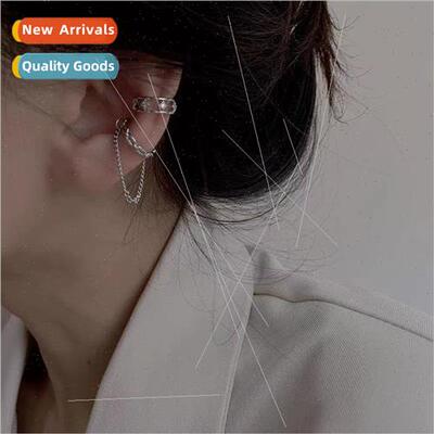 ins retro HK flavor niche tassel ear bone clip female simple