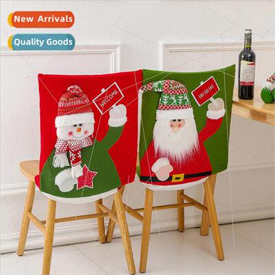 Christmas decorations elderly snowman chair covers hotel res
