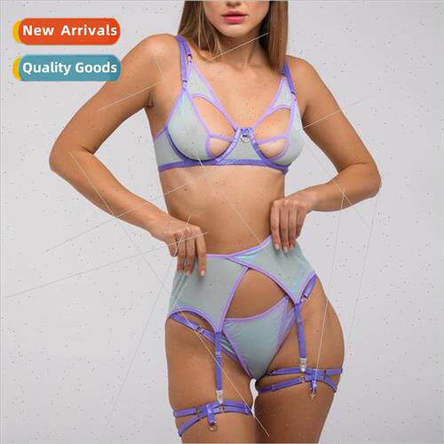 Erotic lingerie 5PCS bra set sexy metal accessories wh hangi