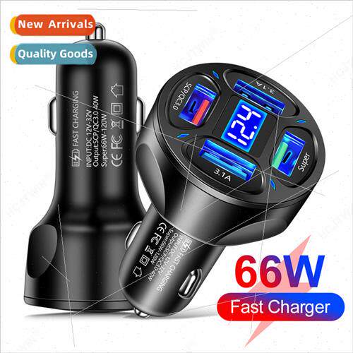 Super fast charger 4USB with digital display car charger适用