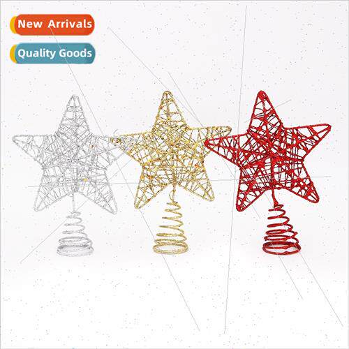 Tree Top Star 13*16.5 Iron Glter Christmas Tree Top Star Chr