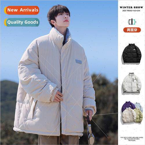 Reversible wear lambswool loose cotton jacket men jacket nd
