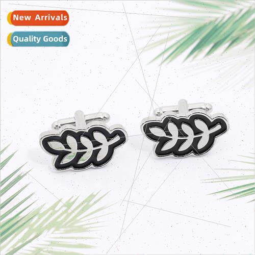 New Europe American Men French Shirt Alloy Cufflinks wh Leav