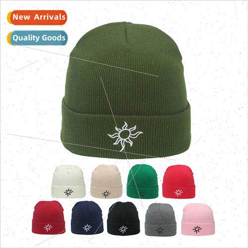 Autumn winter new wool hat sun embroidery brimless hat men c