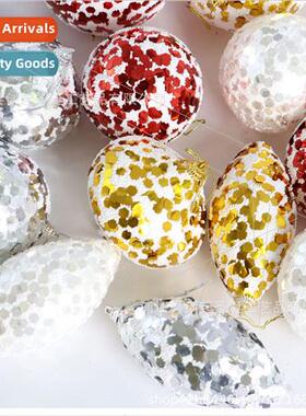 Christmas decorations hanging ball sticker diamond glter foa