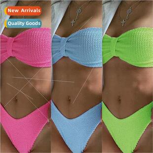 Sexy Swimwear Spl Color Solid Bikini Europe Women New 2022