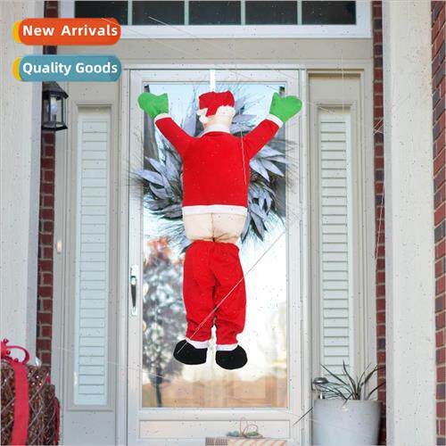 2023 new flannel santa wh pants off climbing wall decoration
