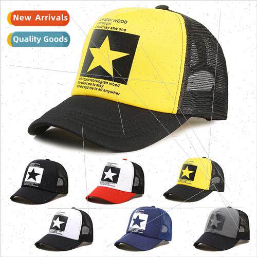 Hot Catch Summer Hat Men Breathable Mesh Baseball Cap Pentag