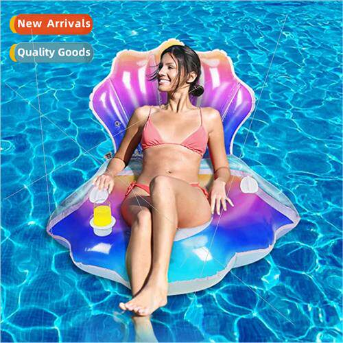 New water inflatable rainbow shell water ride avocado mermai