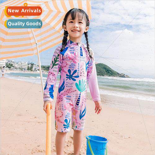 Childrens swimsu girls one-piece comtable swimsu 2023 new lo