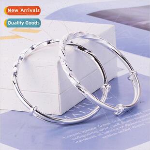 silver plated twisted New bracelet copper mooobies women whe