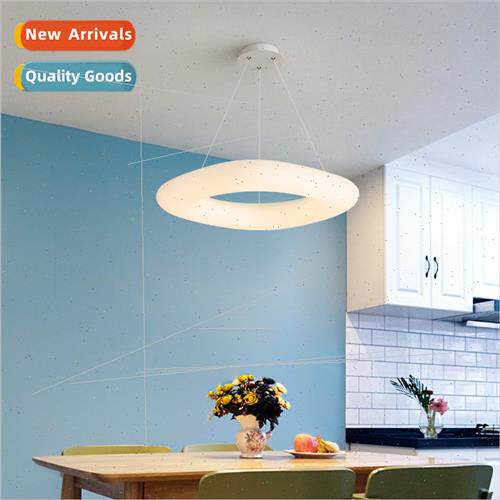 Scandinavian creative ring ceiling light restaurant balcony