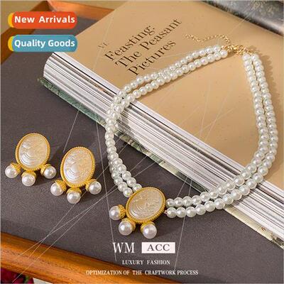 lver Needle Portra Pearl Earrings che Earrings New Fashion E