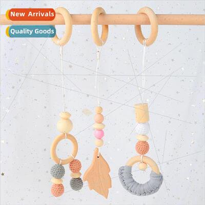 Baby Gym Wooden Crochet Stars Beech Teething Toys Fness Play