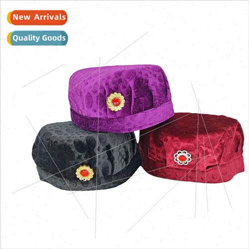 80 years old women birthday hat fine jewel pleated cap elder