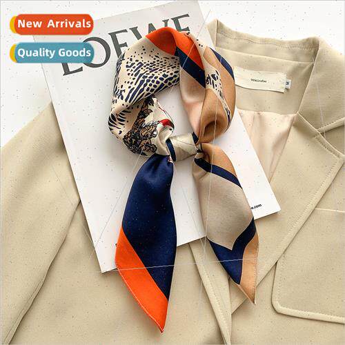 2021 spring summer new silk scarf women retro carriage decor