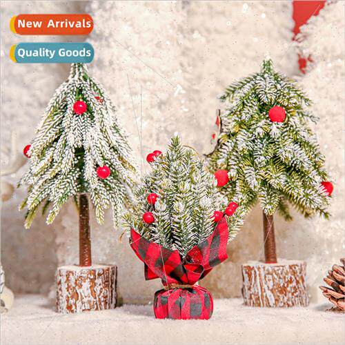 Christmas decorations DIY flocking PE desktop mini Christmas