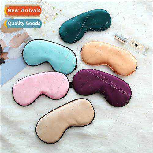 Day word buckle simulation silk eye mask double-sided blacko