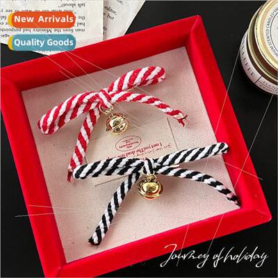 New retro temperament hair clips girls bow bells hair access