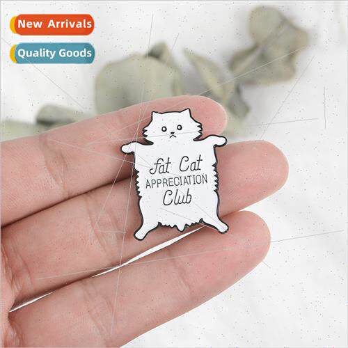 Korea  lovely brooch ornaments creative fat cat squint quirk