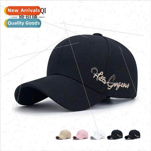 Spring new Korea  pineapple cloth gold line embroidery baseb