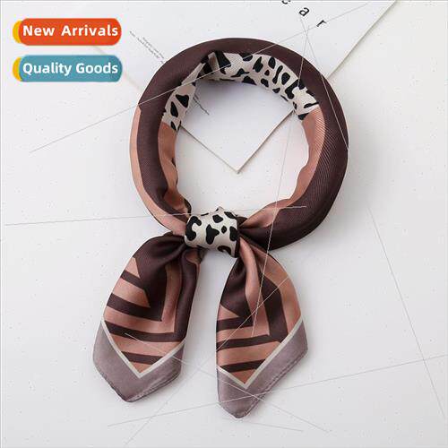 Retro leopard silk scarf Korea fashion 70 small square scarf