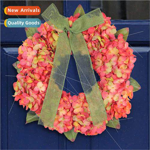 Thanksgiving Harvest Autumn Color Door Hanging Hydrangea Wre